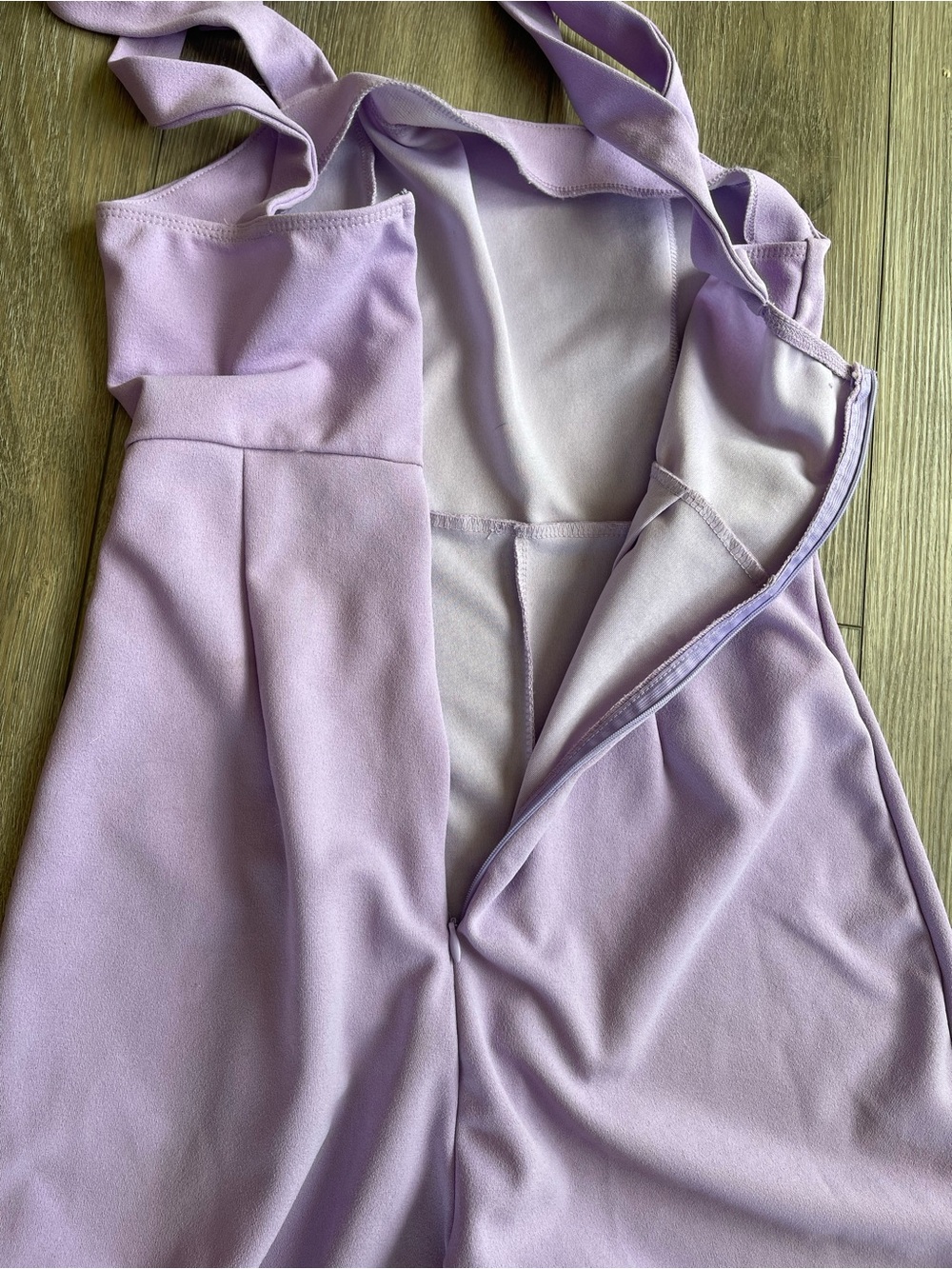 Women's Lavender Boho Chic Balletcore Tie-Shoulder Overalls size Small - Picture 7 of 7